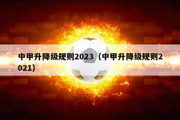 中甲升降级规则2023（中甲升降级规则2021）